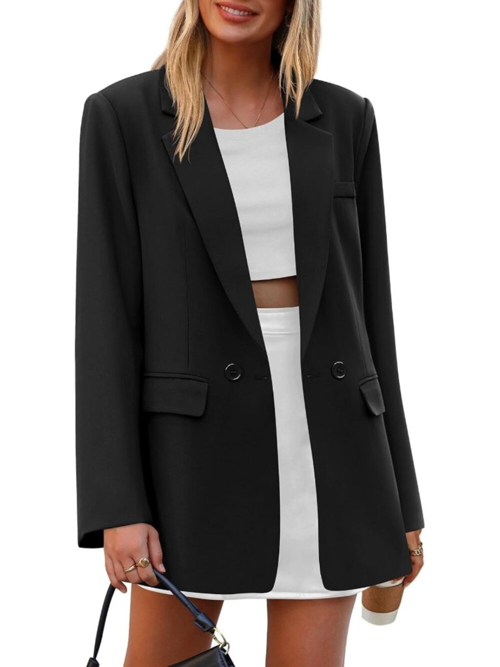 Chic Women's Oversized Blazer for Fall - Stylish Business Casual Outerwear